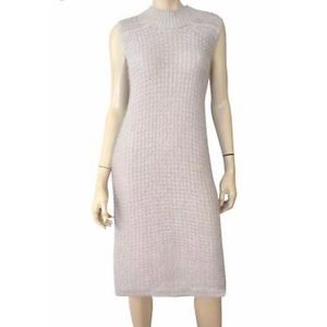 Rick Owens mohair blend mock neck sleeveless dress